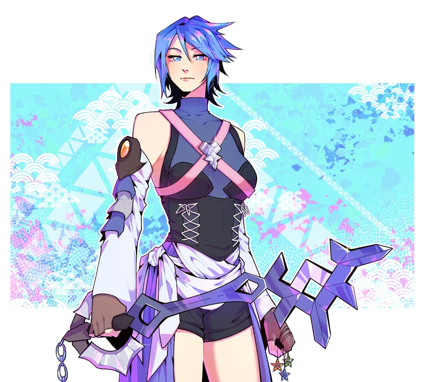 aqua (kingdom hearts and 1 more) drawn by kiyomi_des