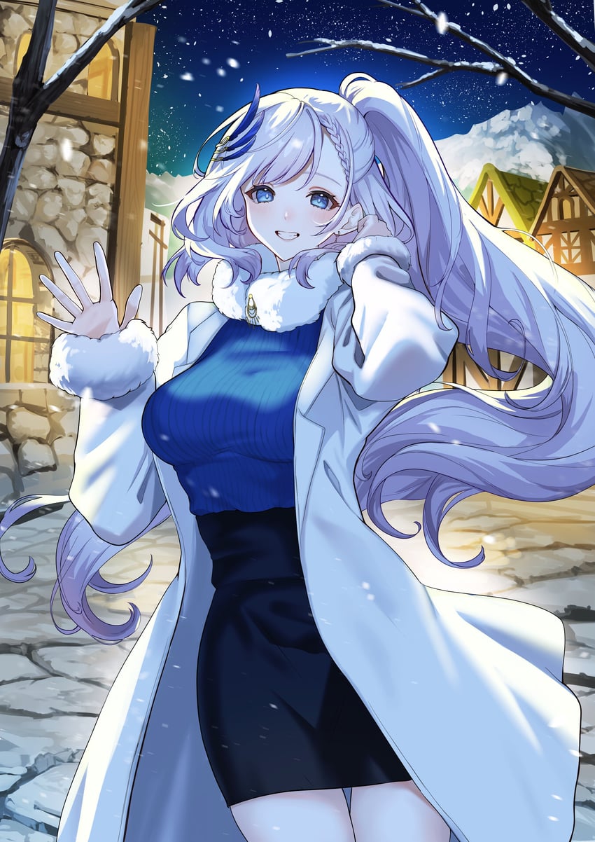 pavolia reine (hololive and 1 more) drawn by inaba_0717