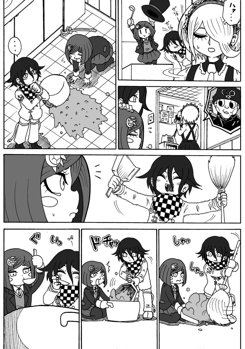 oma kokichi, yumeno himiko, tojo kirumi, and hoshi ryoma (danganronpa and 1 more) drawn by jan1214
