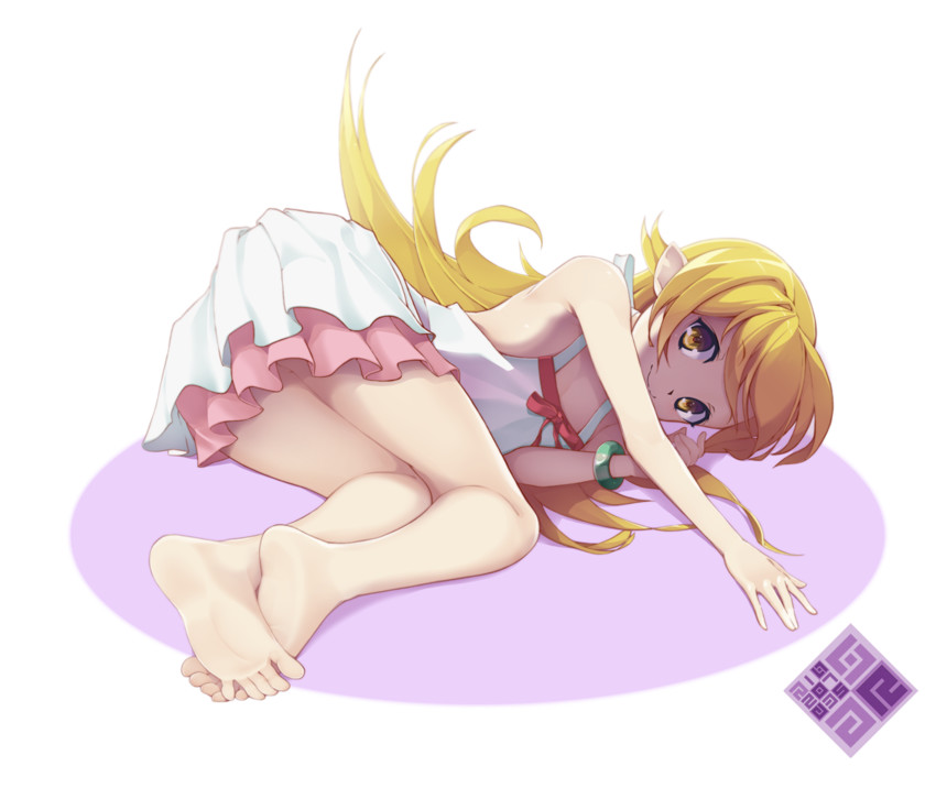 oshino shinobu (monogatari and 1 more) drawn by suryua