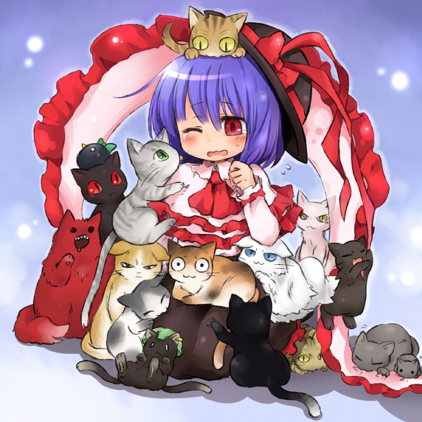 kaenbyou rin, chen, reiuji utsuho, and nagae iku (touhou) drawn by pote_(ptkan)