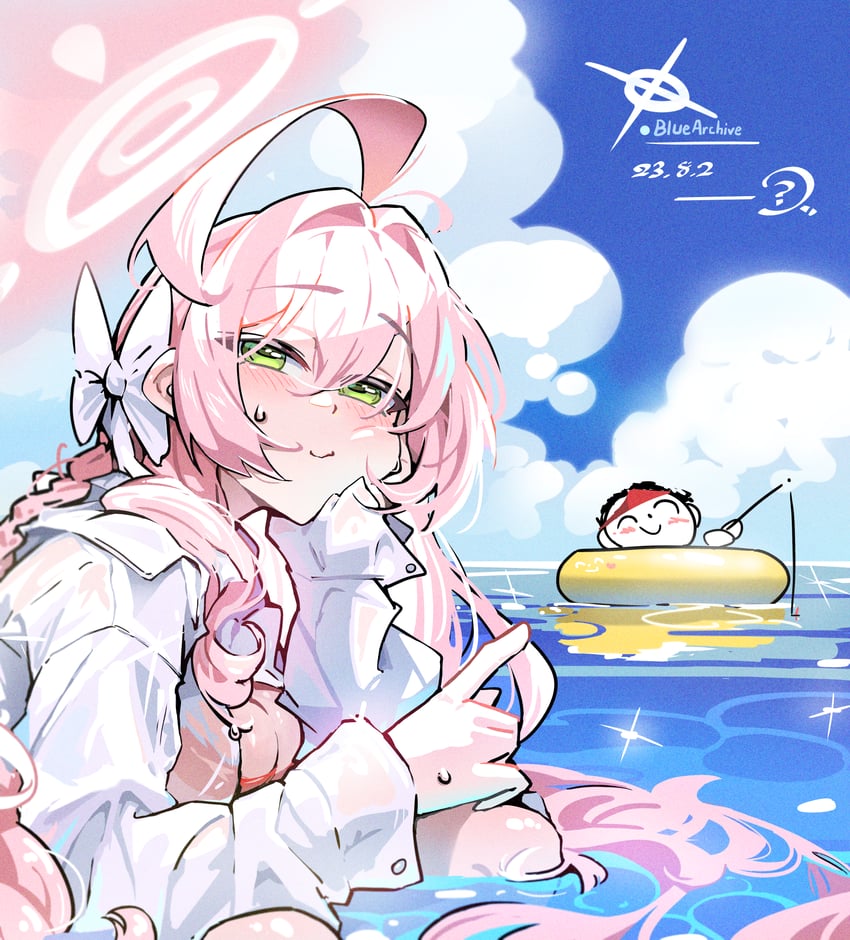 sensei, doodle sensei, and hanako (blue archive) drawn by yiwenhaoyi