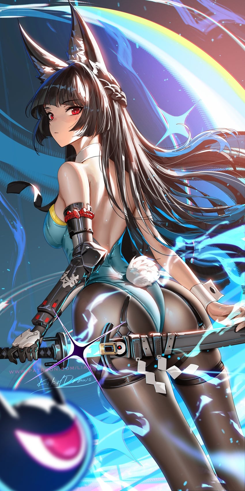 hoshimi miyabi and tailless (zenless zone zero) drawn by liang_xing