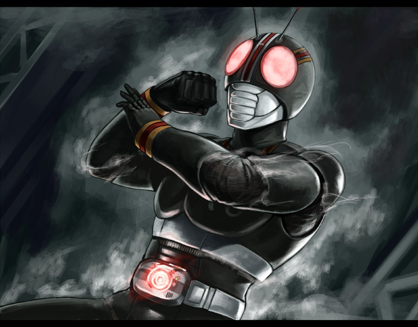 kamen rider black (kamen rider and 1 more) drawn by yanagi_ryuuta