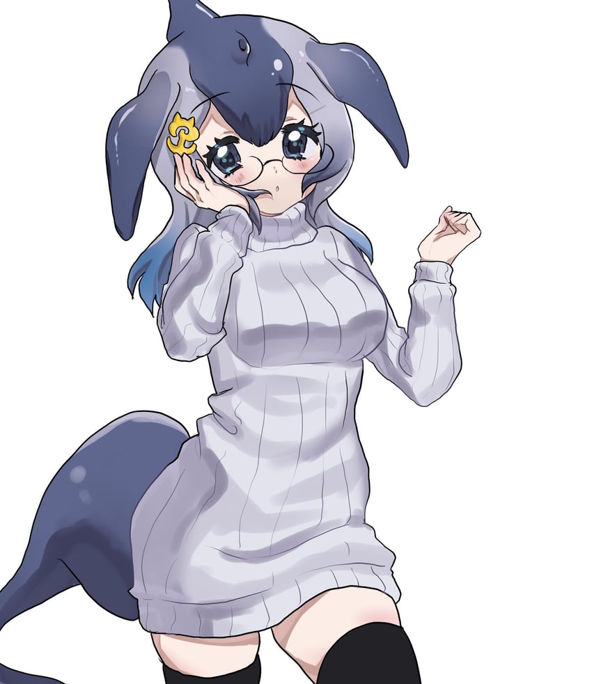 blue whale (kemono friends and 1 more) drawn by houkokukokui