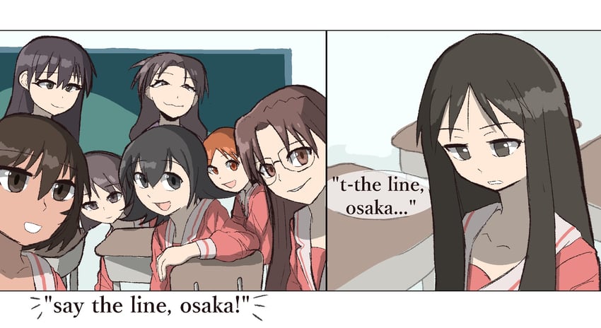 kasuga ayumu, sakaki, mihama chiyo, takino tomo, kagura, and 3 more (azumanga daioh and 1 more) drawn by rytuwil