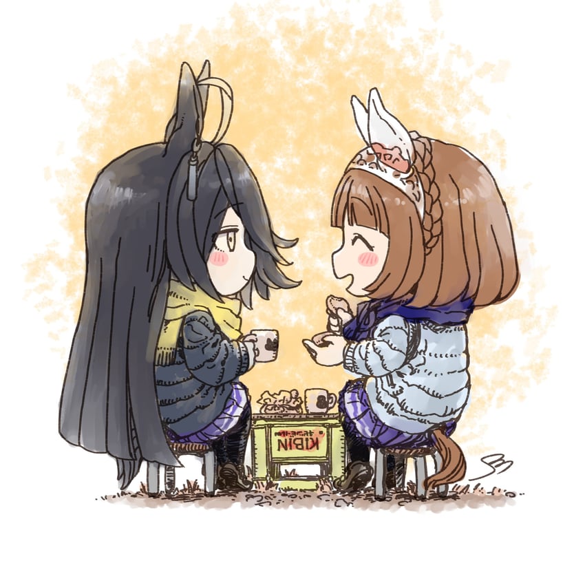 manhattan cafe and yukino bijin (umamusume) drawn by moriseishiro_(uroshiiserimo)