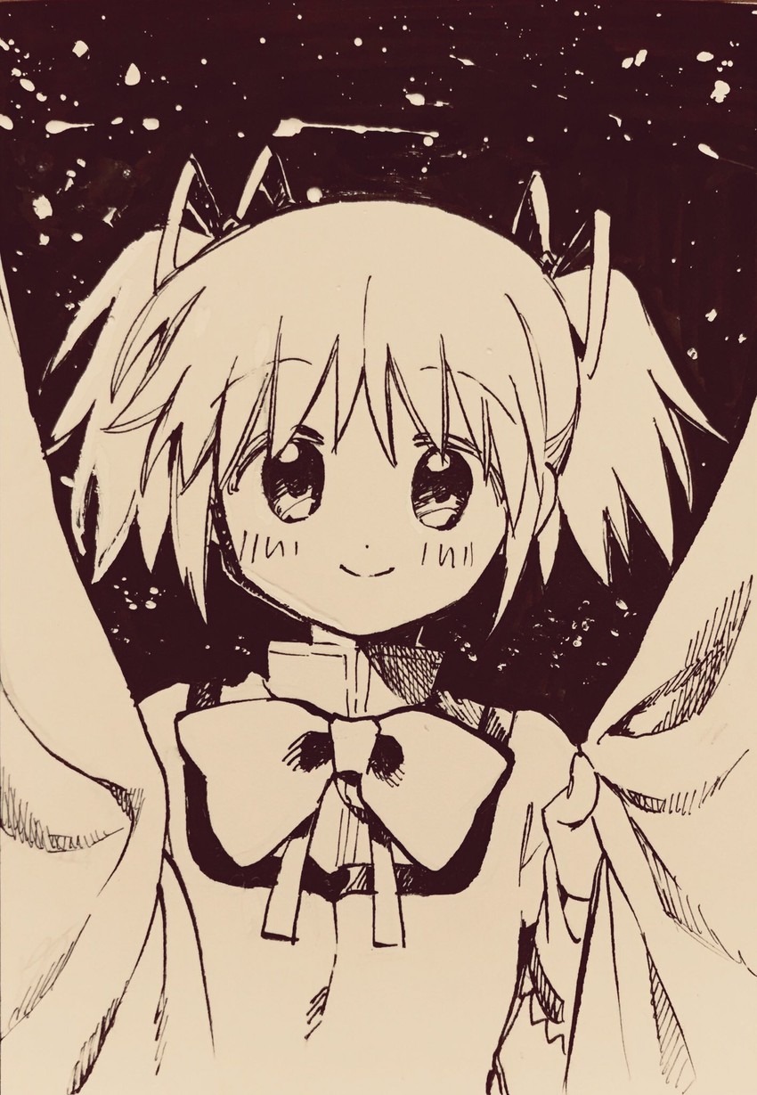 kaname madoka (mahou shoujo madoka magica) drawn by no+bi=