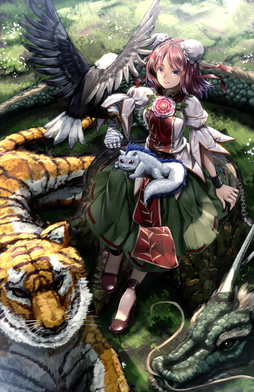 ibaraki kasen, koutei, kume, and houso (touhou) drawn by ryosios