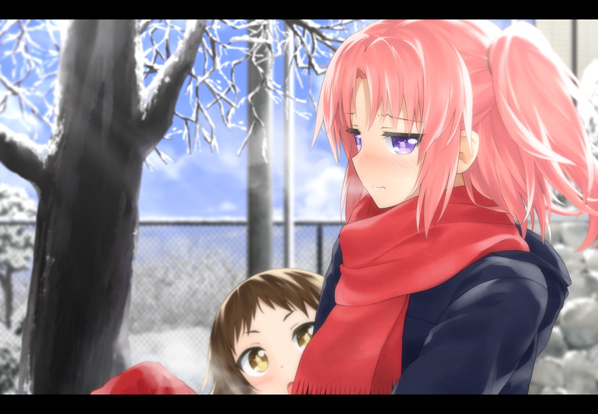 yonomori kobeni and mitsumine mashiro (mikakunin de shinkoukei) drawn by goribote