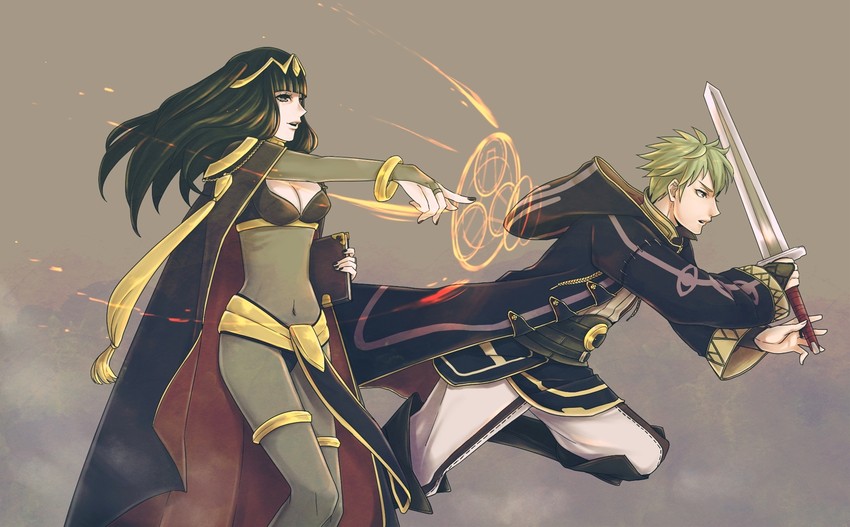 male robin and tharja (fire emblem and 1 more) drawn by loosely-common