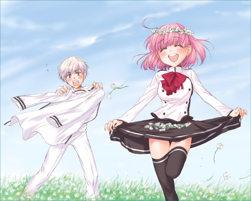 mashiba mariko and ootori satoru (original) drawn by kanda_aya