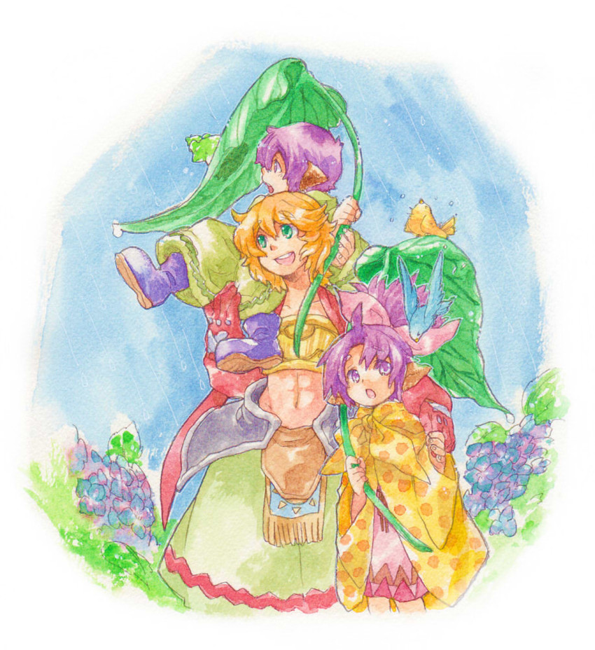 toto, lisa, and bud (seiken densetsu and 1 more) drawn by mihoka