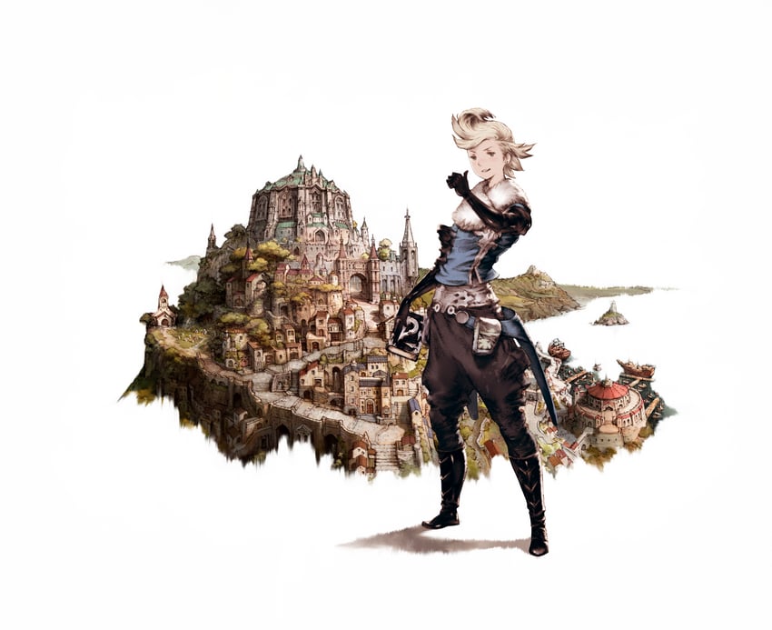 ringabel (bravely default and 1 more) drawn by yoshida_akihiko
