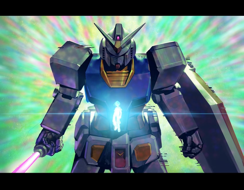 shuji ito and rx-78-2 gundam (gundam and 1 more) drawn by bly_mead