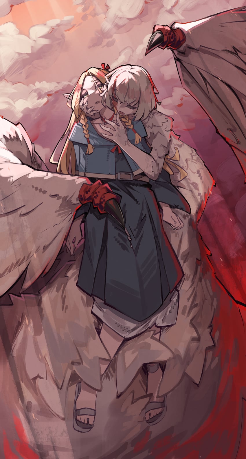 marcille donato and falin touden (dungeon meshi) drawn by togekk0
