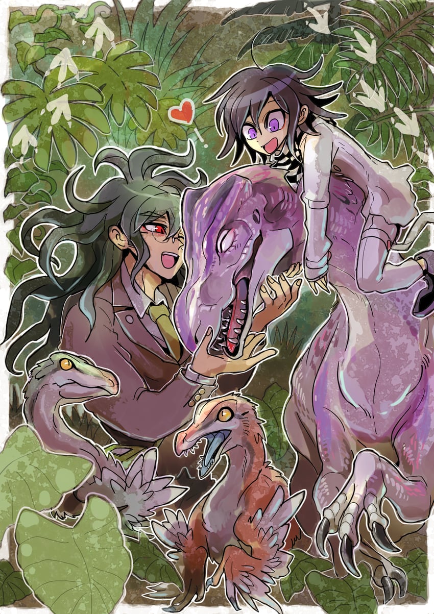 oma kokichi and gokuhara gonta (danganronpa and 1 more) drawn by kumakoro_(tetsupag)