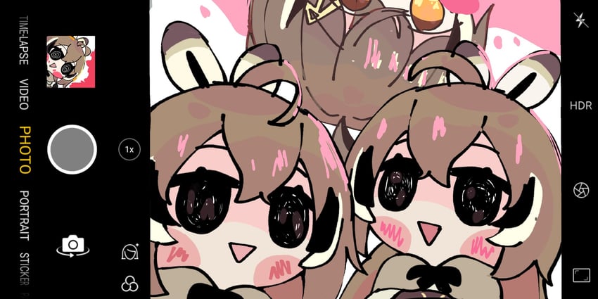 nanashi mumei and smol mumei (hololive and 1 more) drawn by koyoinacho