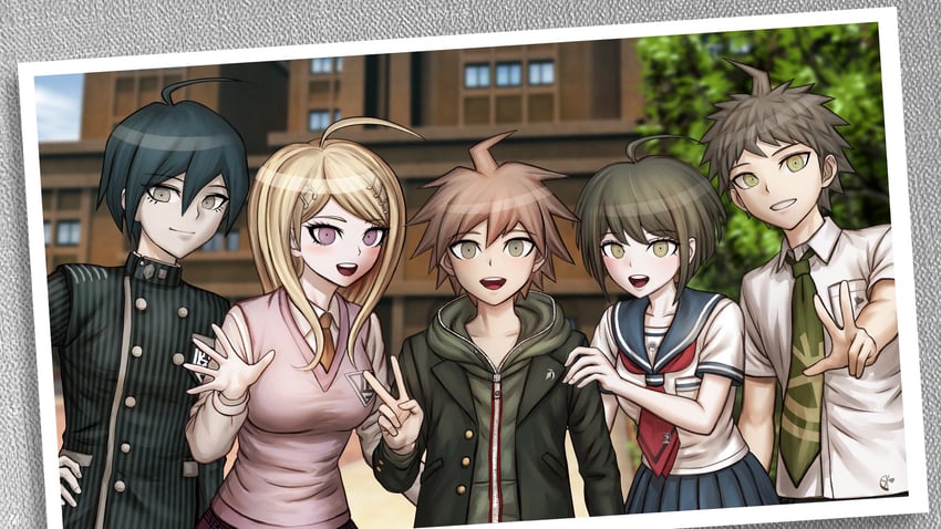 saihara shuichi, hinata hajime, akamatsu kaede, naegi makoto, and naegi komaru (danganronpa and 5 more)