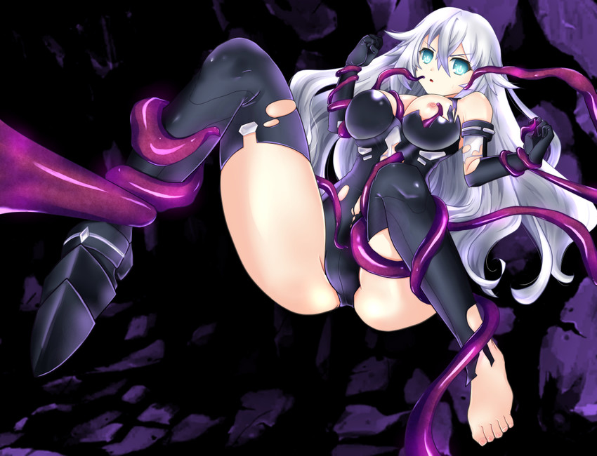noire and black heart (neptune) drawn by senbonmatsu