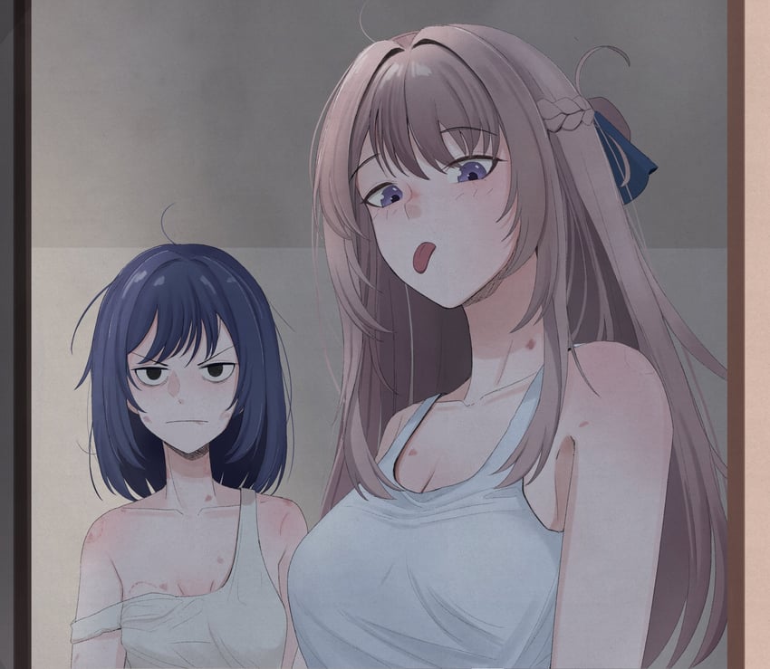 miyagi shiori and sendai hazuki (shuuniichido classmate wo kau hanashi) drawn by johndoge_123
