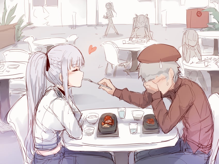 ak-12 and commander (girls' frontline) drawn by hourai_kochou