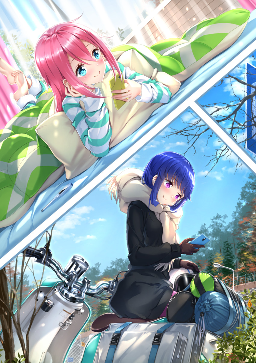 shima rin and kagamihara nadeshiko (yurucamp) drawn by swordsouls