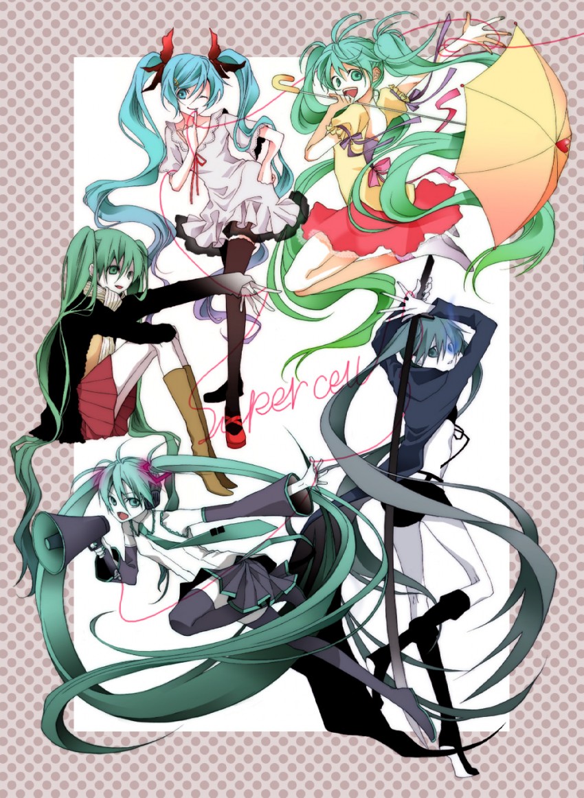 hatsune miku and black rock shooter (vocaloid and 5 more) drawn by naoto_(tulip)