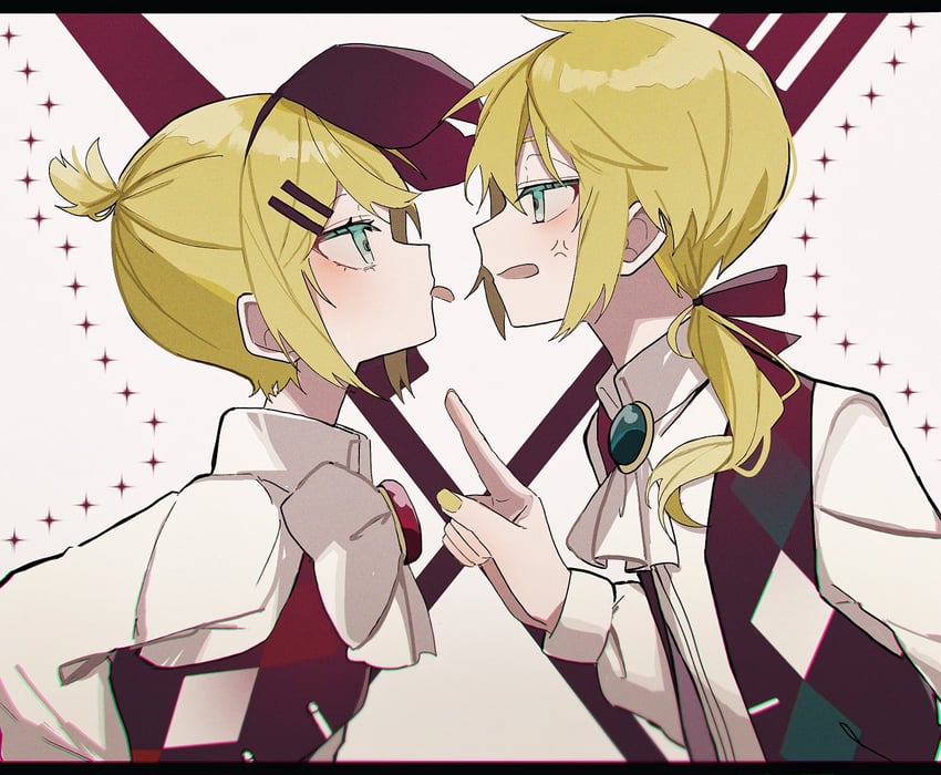 kagamine rin and kagamine len (vocaloid and 1 more) drawn by maca1227