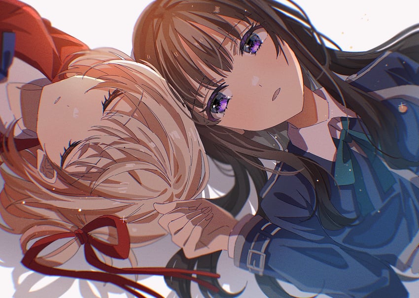 nishikigi chisato and inoue takina (lycoris recoil) drawn by rococomm123