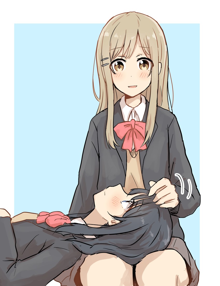 adachi sakura and shimamura hougetsu (adachi to shimamura) drawn by betock