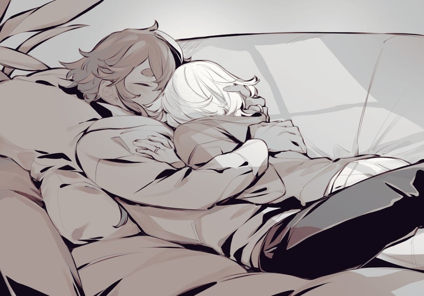 suletta mercury and miorine rembran (gundam and 1 more) drawn by zhuotian