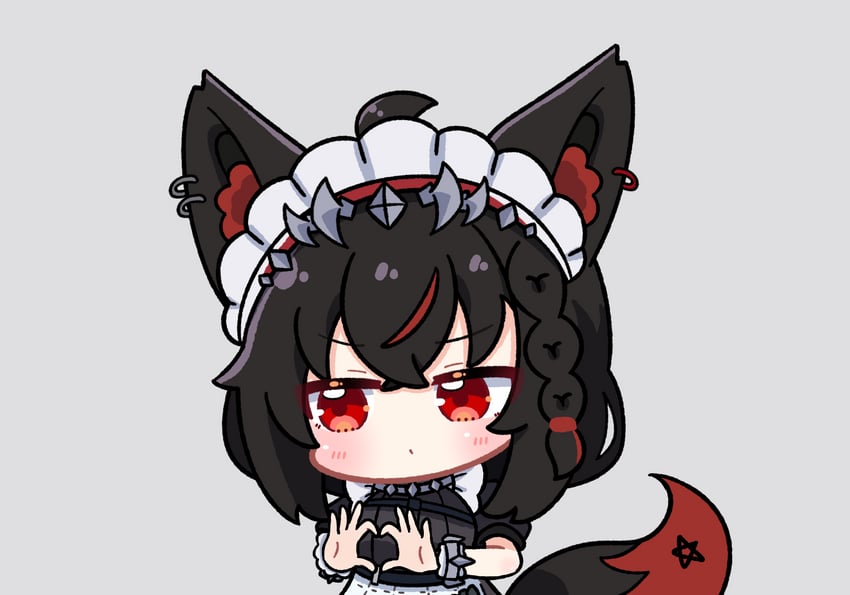 ellen joe and kurokami fubuki (hololive and 1 more) drawn by dohoon