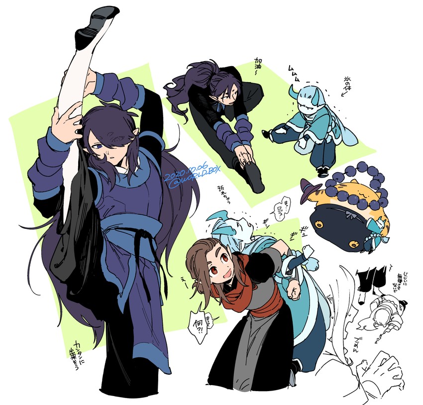 fengxi, xuhuai, luozhu, and tianhu (luo xiaohei zhanji) drawn by vox