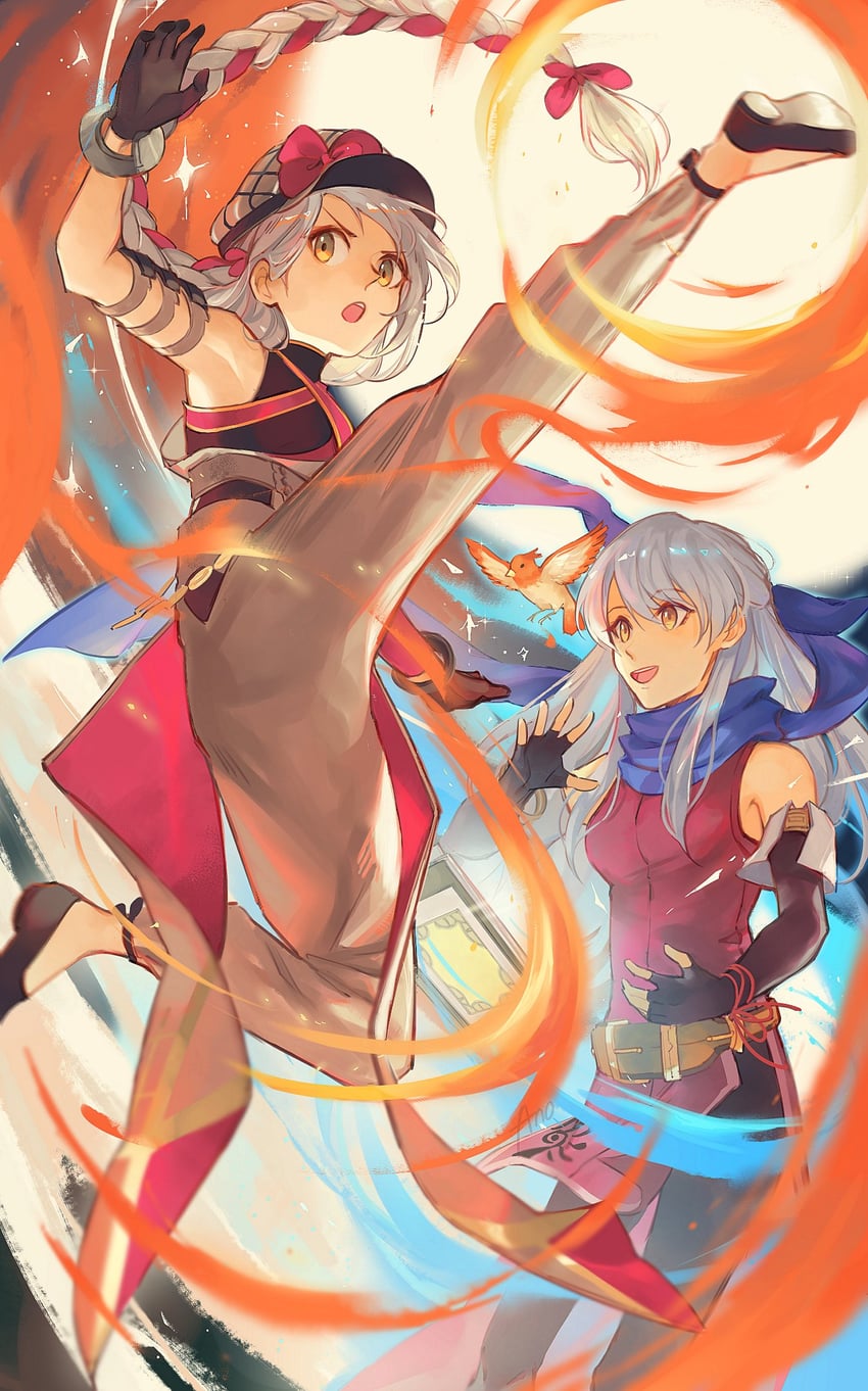 framme and micaiah (fire emblem and 2 more) drawn by anocurry