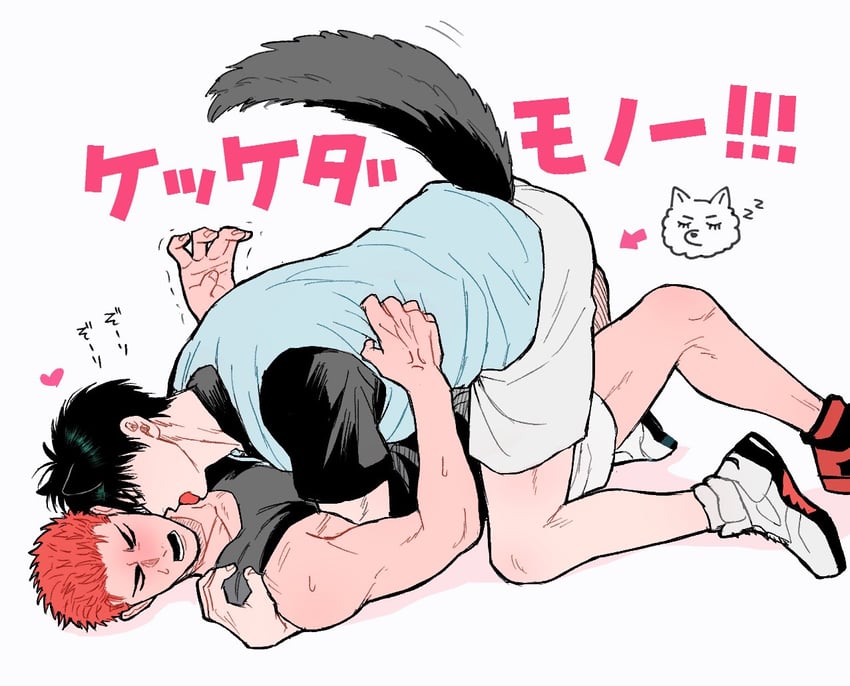 sakuragi hanamichi and rukawa kaede (slam dunk) drawn by mori_(mazt)