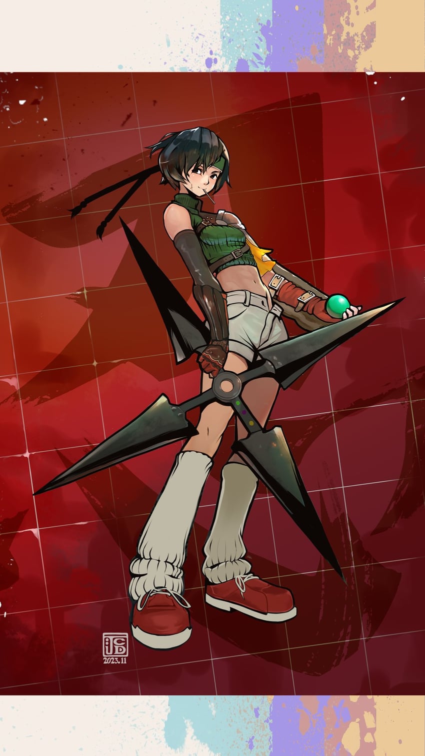 yuffie kisaragi (final fantasy and 1 more) drawn by fumezu1