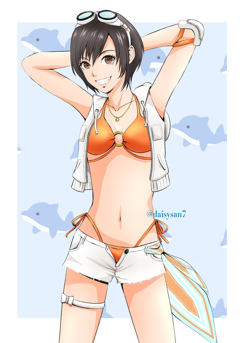 yuffie kisaragi (final fantasy and 2 more) drawn by daisysan