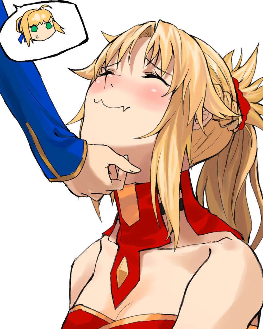artoria pendragon, saber, and mordred (fate and 2 more) drawn by zonotaida