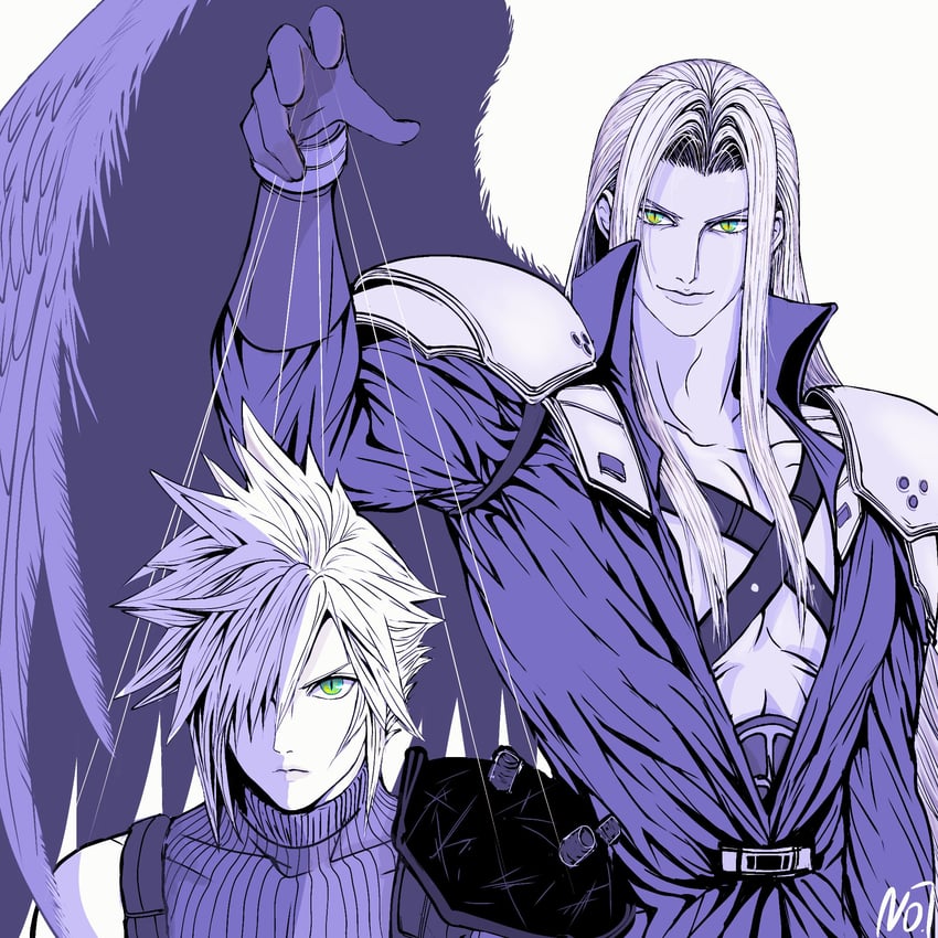 cloud strife and sephiroth (final fantasy and 2 more) drawn by sephirothcopy7
