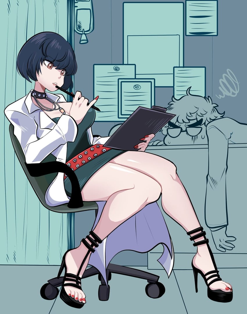 amamiya ren and takemi tae (persona and 1 more) drawn by missandydandy
