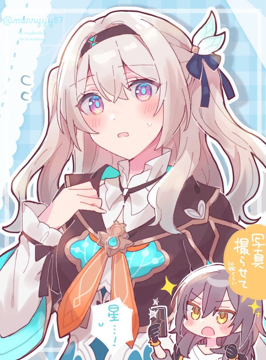 trailblazer, firefly, and stelle (honkai and 1 more) drawn by sorimachi-doufu