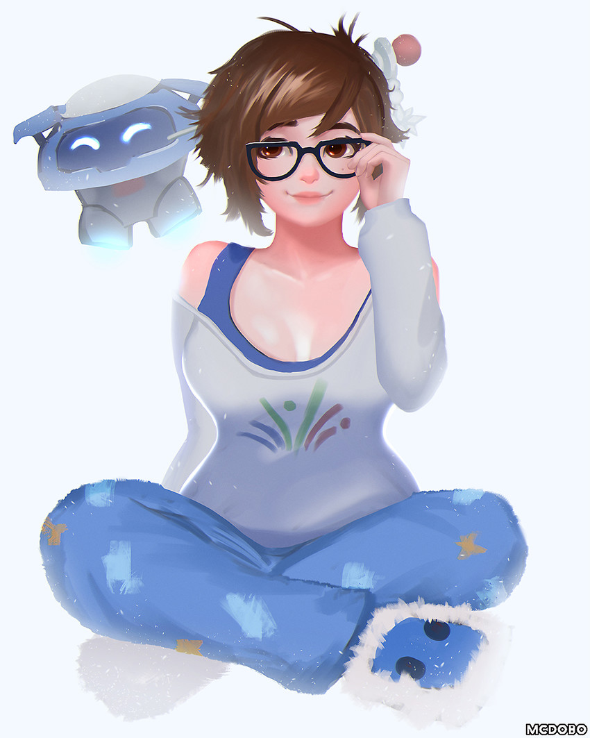 mei, snowball, and pajamei (overwatch and 1 more) drawn by mcdobo