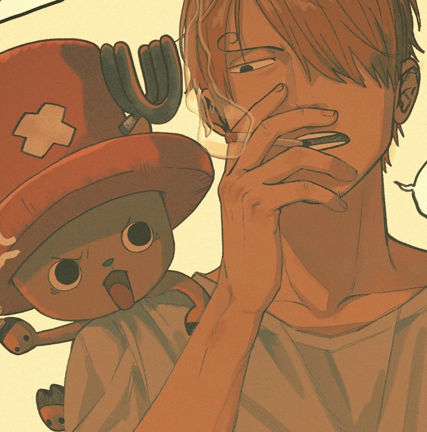 sanji and tony tony chopper (one piece) drawn by tonta_(tonta1231)