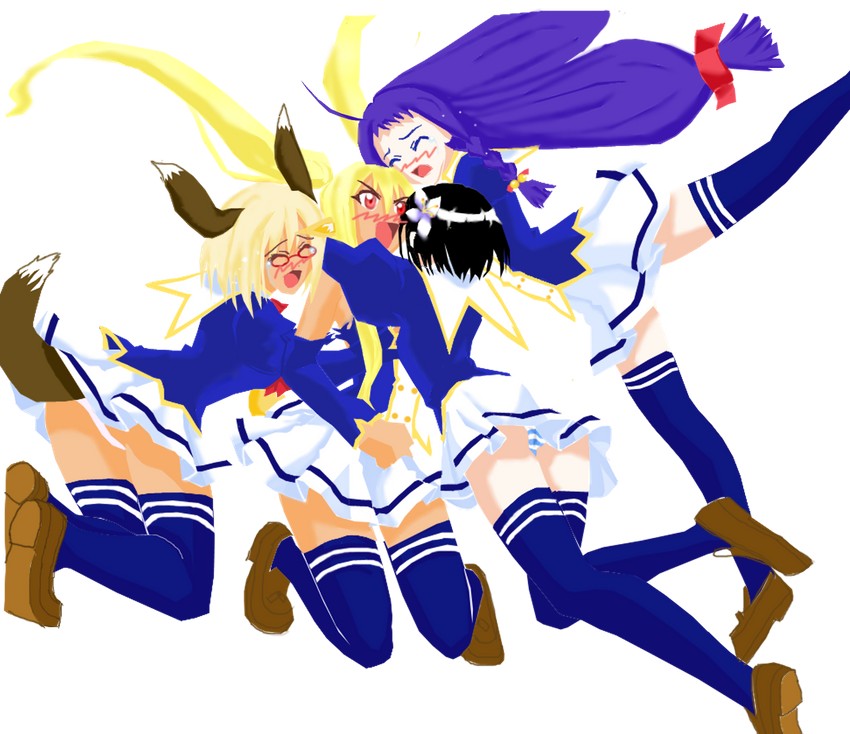 ayase yue, collet falandoll, emily sevensheep, and beatrice monroe (mahou sensei negima!) drawn by bluesky17