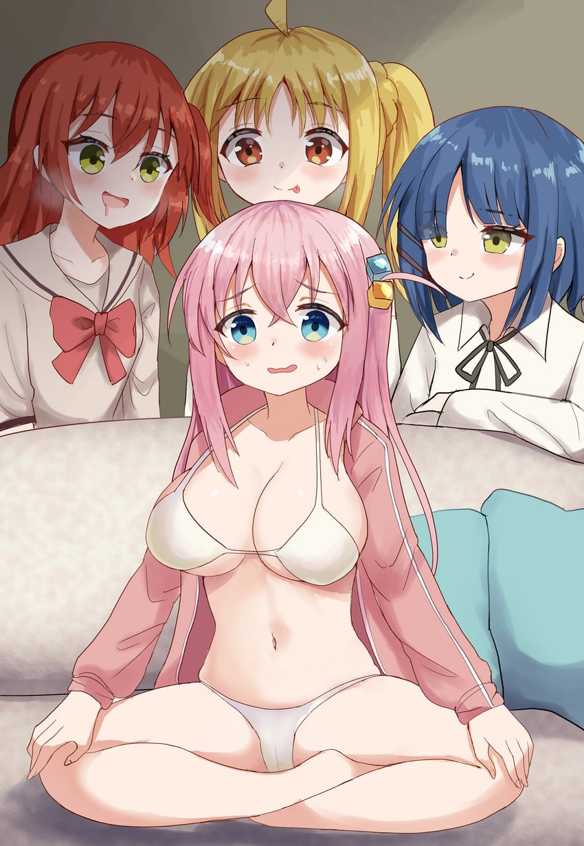 gotoh hitori, kita ikuyo, ijichi nijika, and yamada ryo (bocchi the rock!) drawn by watarurikka