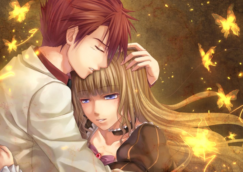 beatrice and ushiromiya battler (umineko no naku koro ni) drawn by chobipero