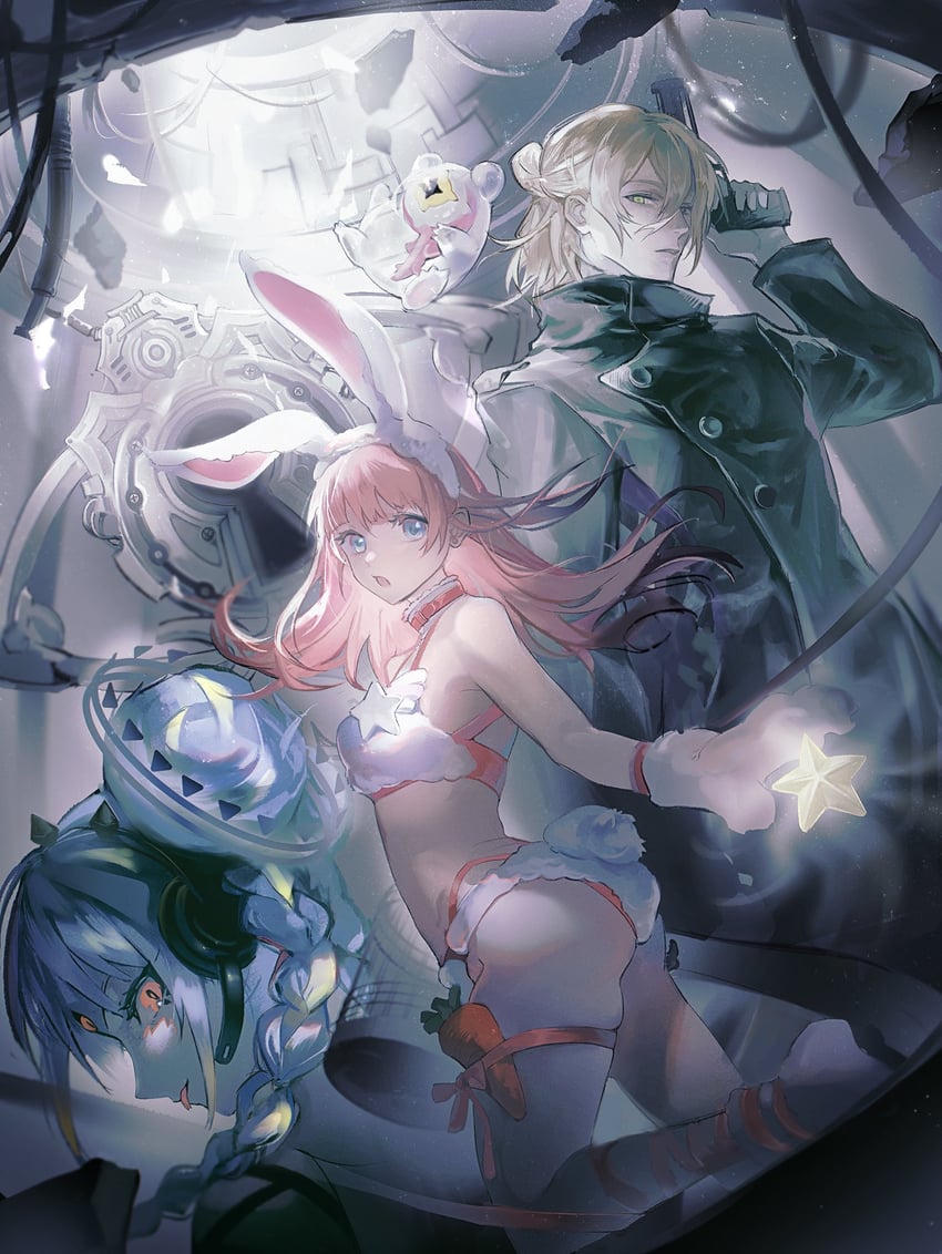aiba, date kaname, sagan iris, and akemi (ai the somnium files and 1 more) drawn by na73