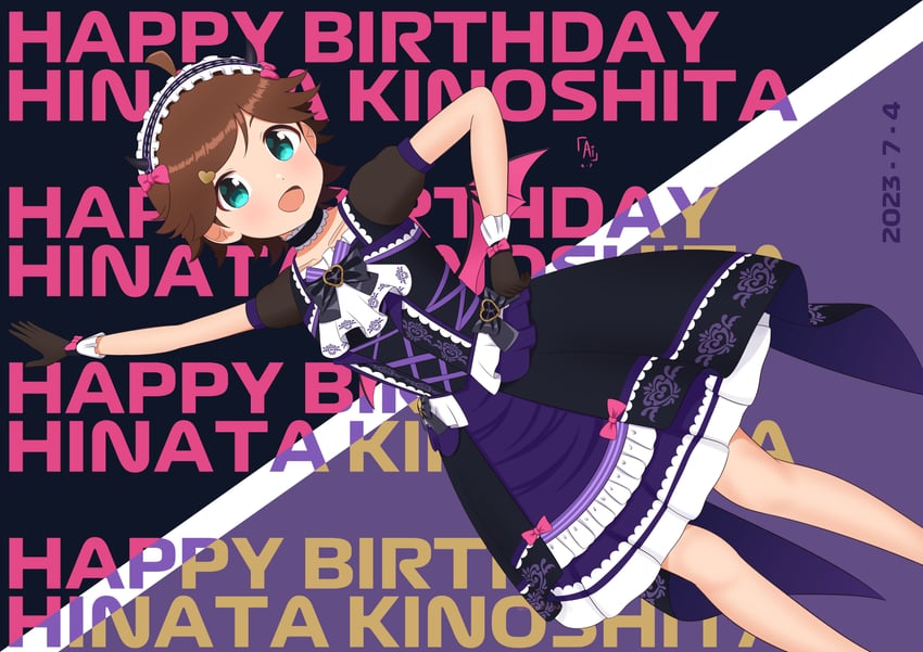 kinoshita hinata (idolmaster and 2 more) drawn by ai_haruka