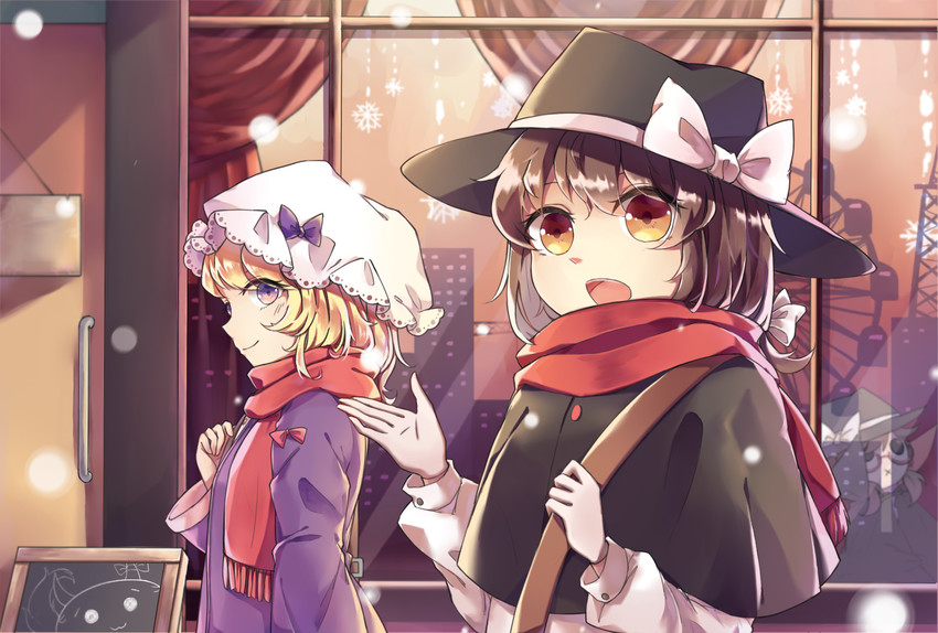 usami renko, maribel hearn, and usami sumireko (touhou) drawn by kekkai